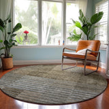 Dalyn Neo NO17 Taupe Rug shown in a room