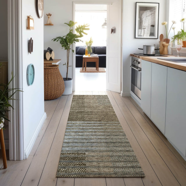 Dalyn Neo NO17 Taupe Rug shown in a room