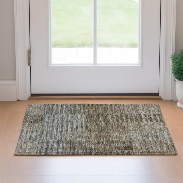 Dalyn Neo NO17 Taupe Rug shown in a room