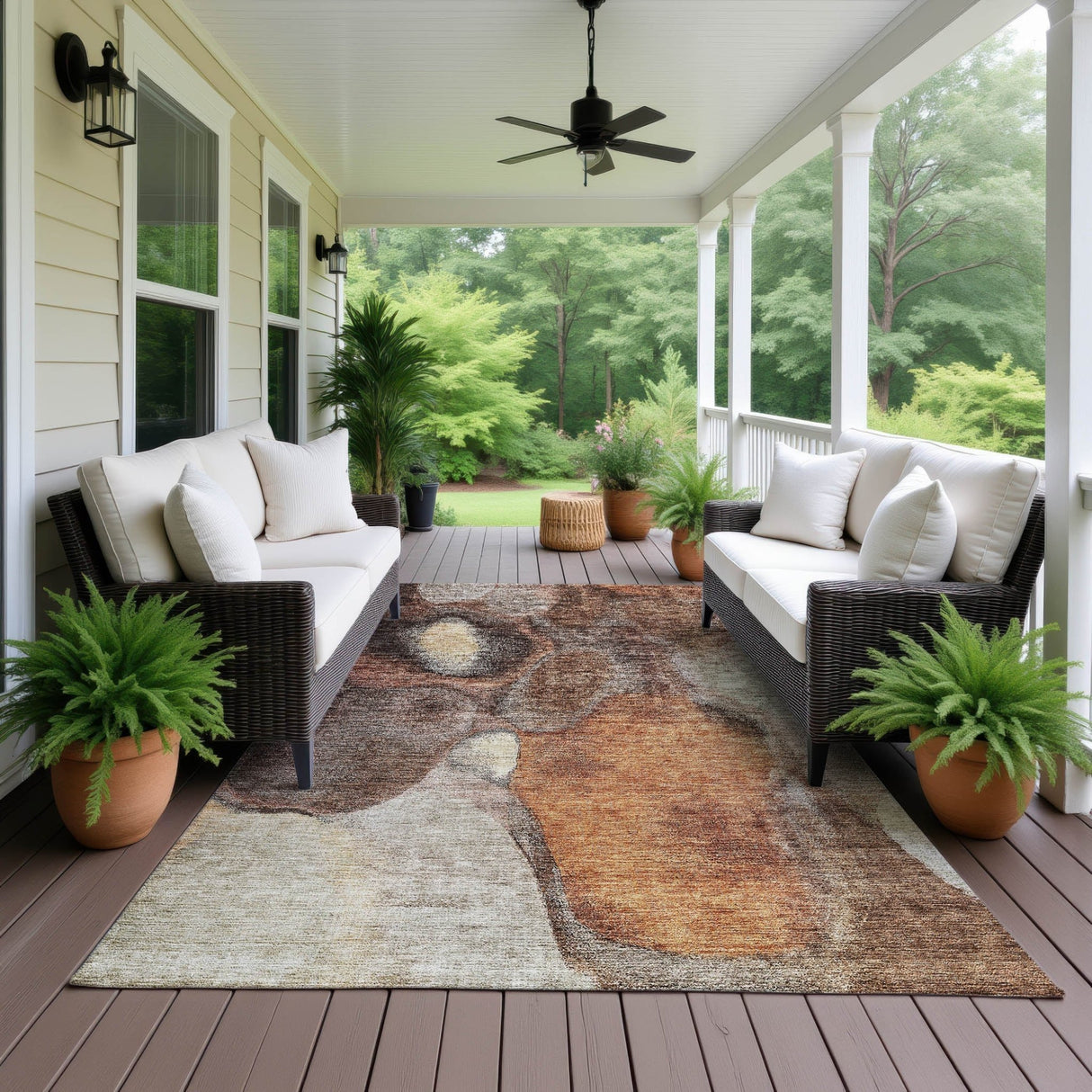 Dalyn Neo NO2 Coffee Rug outdoor lifestyle image