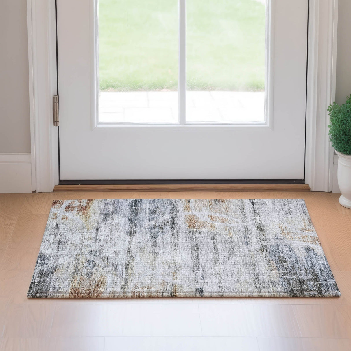 Dalyn Neo NO3 Silver Rug shown in a room