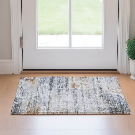 Dalyn Neo NO3 Silver Rug shown in a room