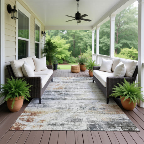 Dalyn Neo NO3 Silver Rug outdoor lifestyle image