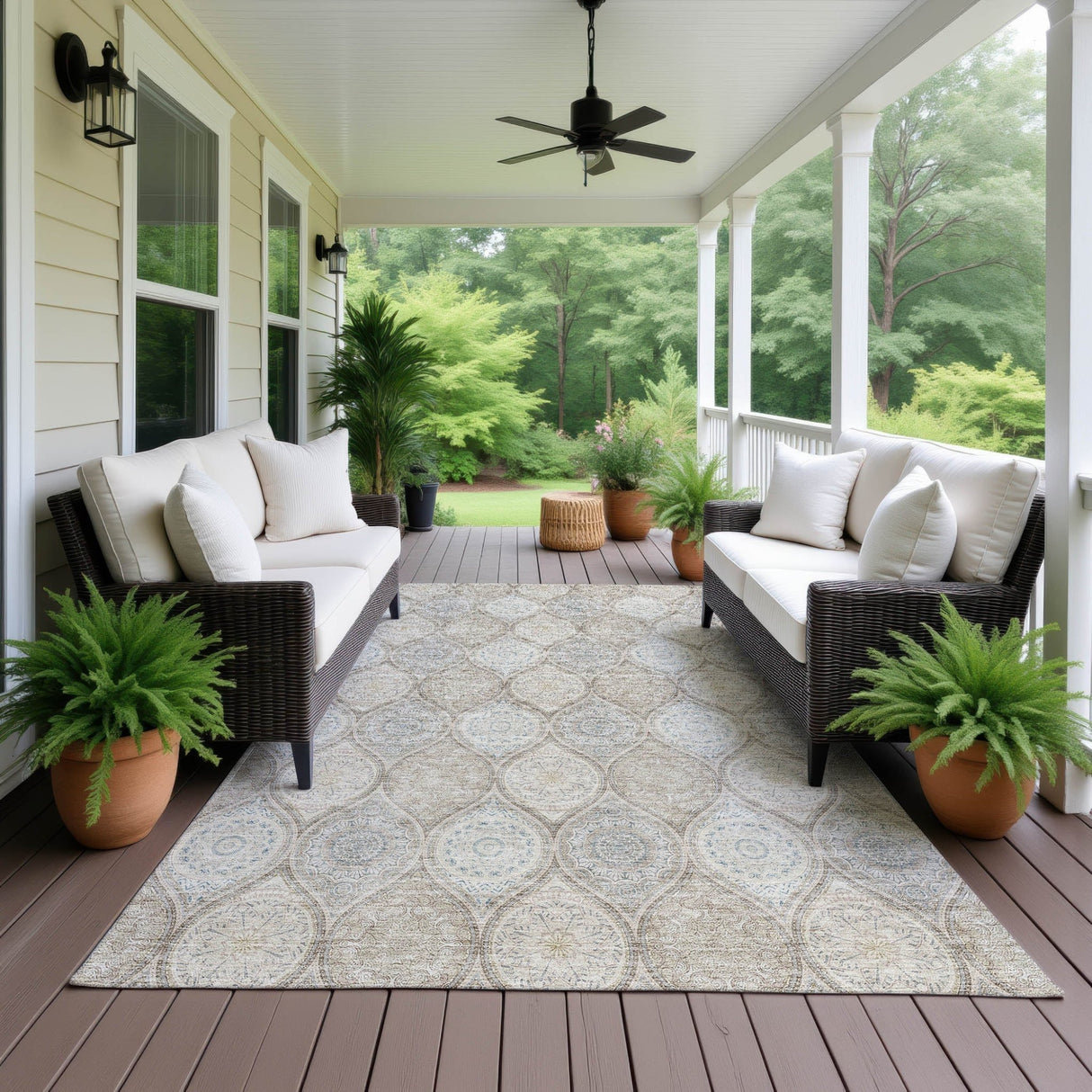 Dalyn Neo NO7 Linen Rug outdoor lifestyle image