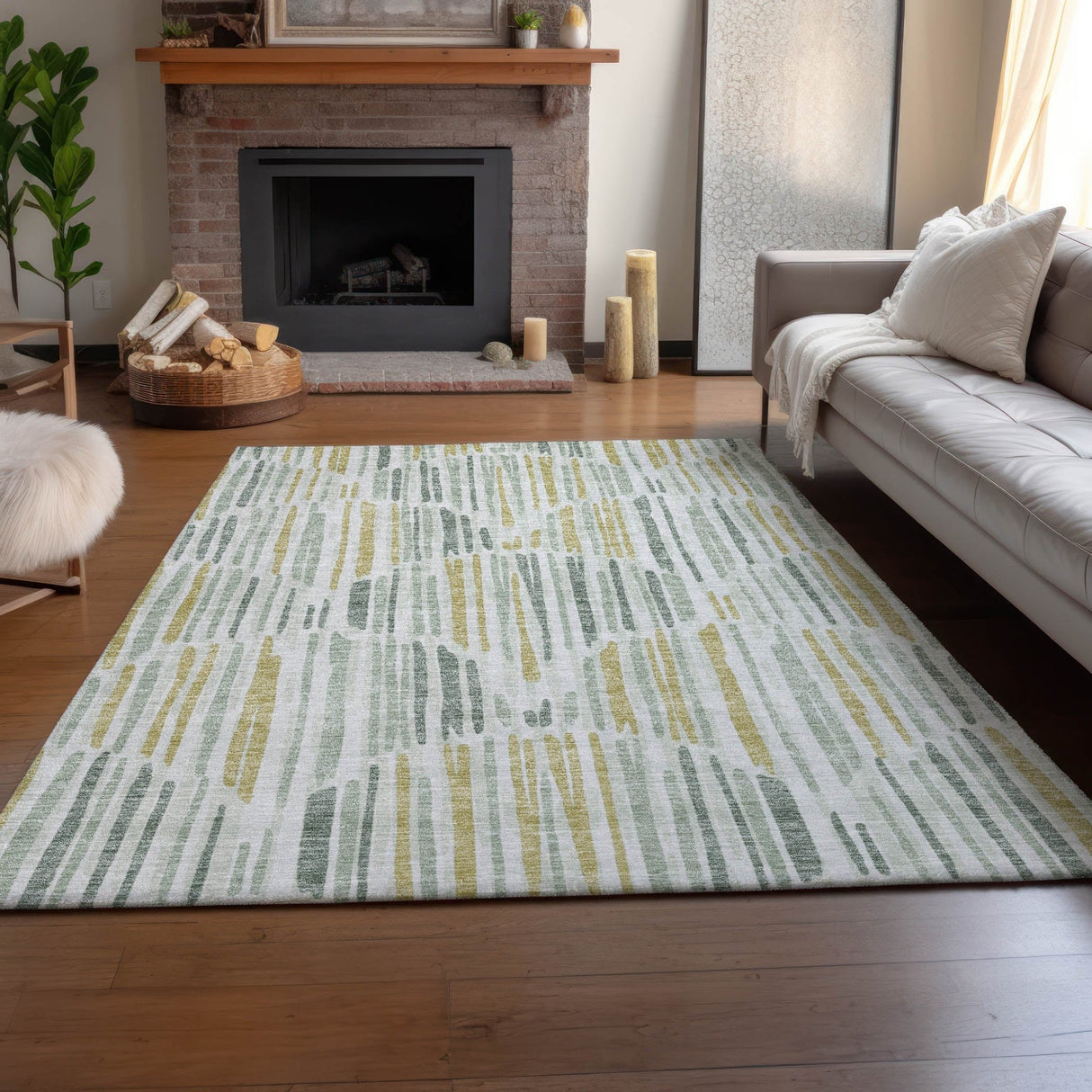 Dalyn Neo NO8 Sage Rug shown in a room