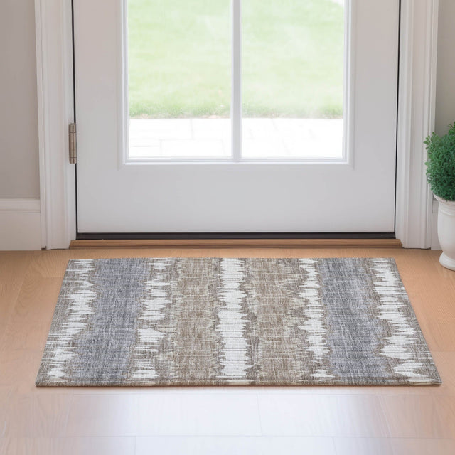 Dalyn Neo NO9 Taupe Rug shown in a room