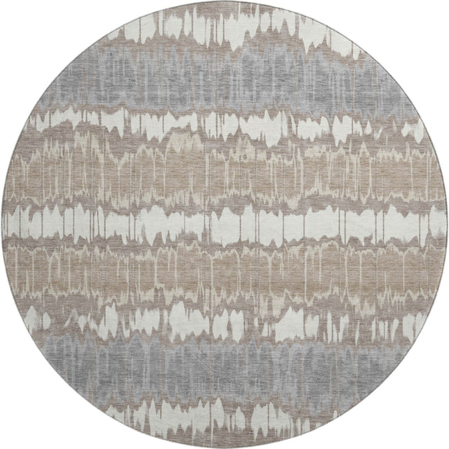 Dalyn Neo NO9 Taupe Rug round rug
