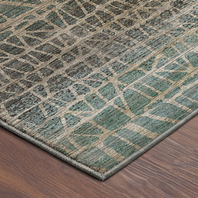 Dalyn Nexus NX1 Teal Rug corner detail