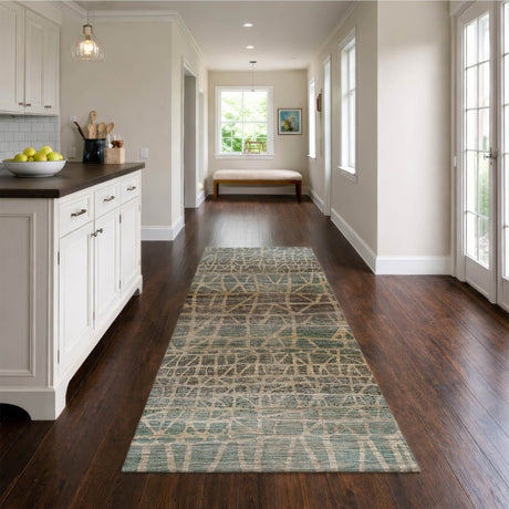 Dalyn Nexus NX1 Teal Rug shown in a room
