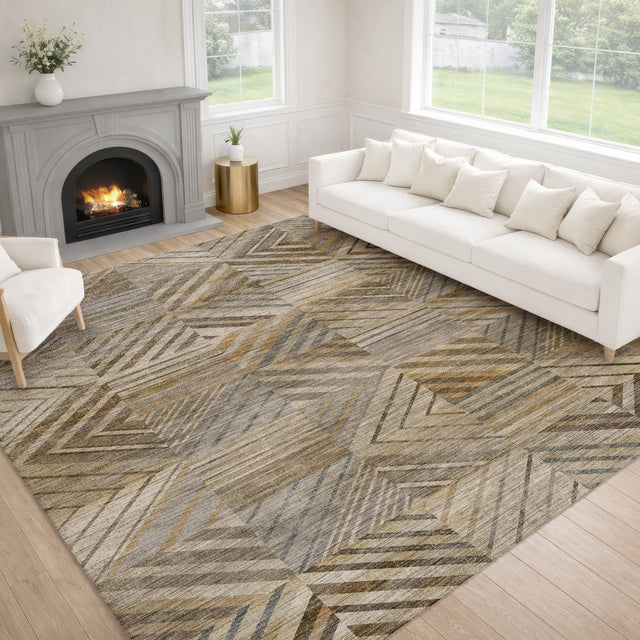 Dalyn Nexus NX2 Beige Rug shown in a room
