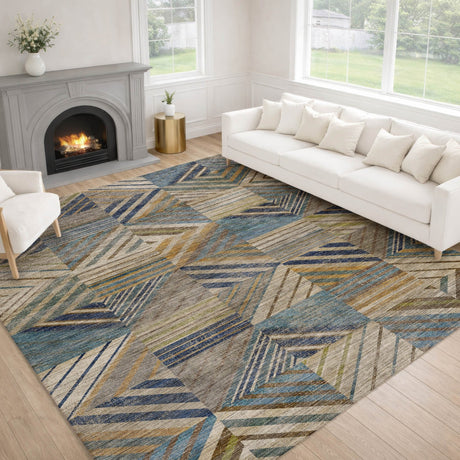 Dalyn Nexus NX2 Denim Rug shown in a room