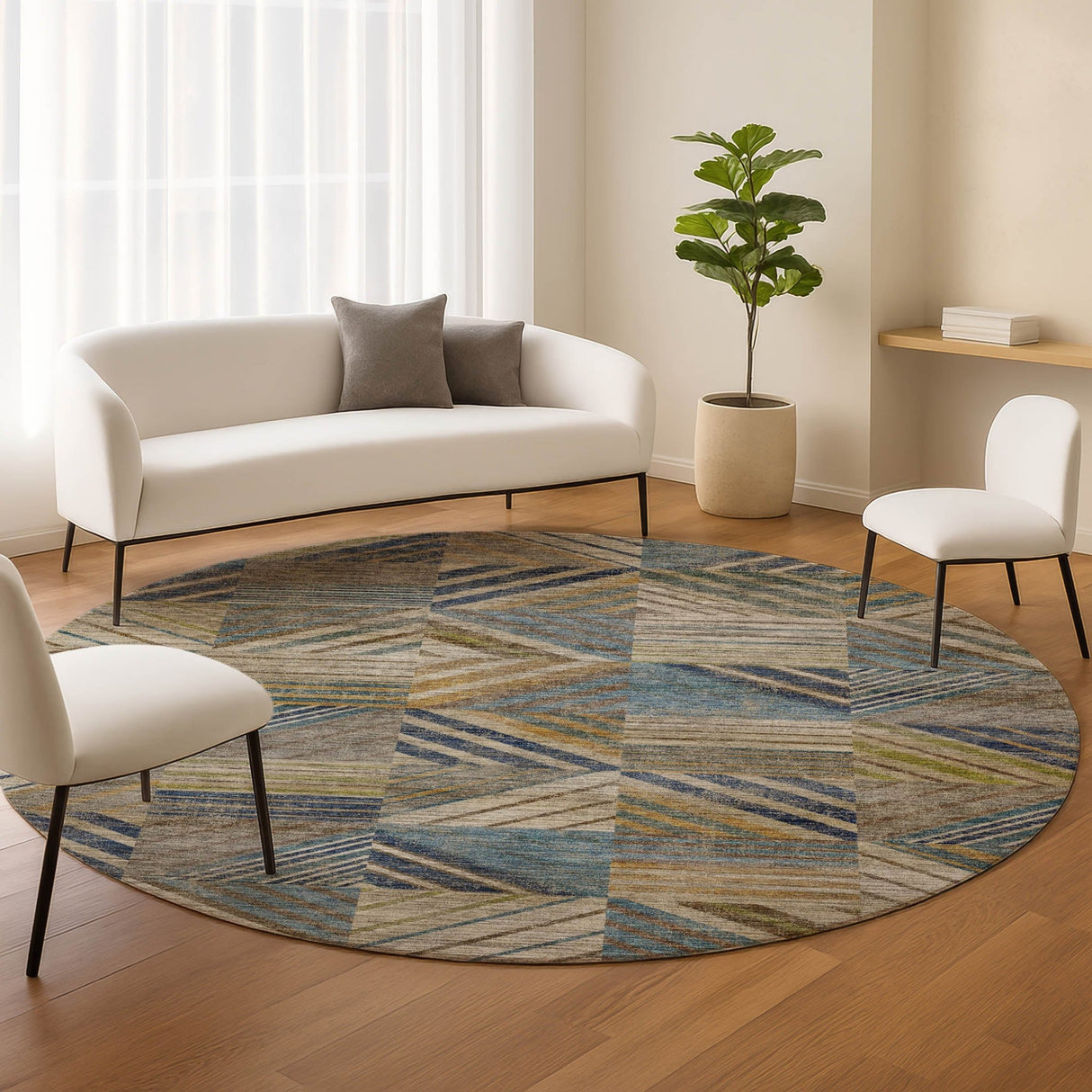 Dalyn Nexus NX2 Denim Rug shown in a room