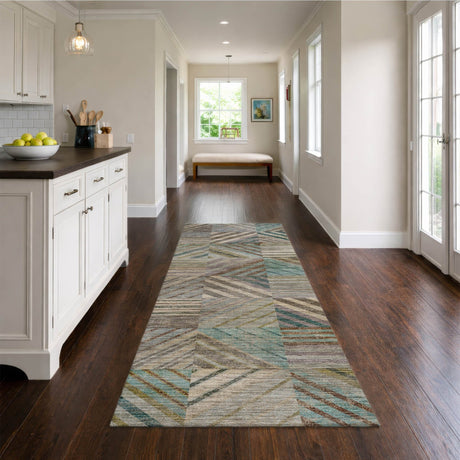 Dalyn Nexus NX2 Teal Rug shown in a room