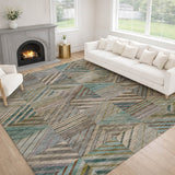 Dalyn Nexus NX2 Teal Rug shown in a room