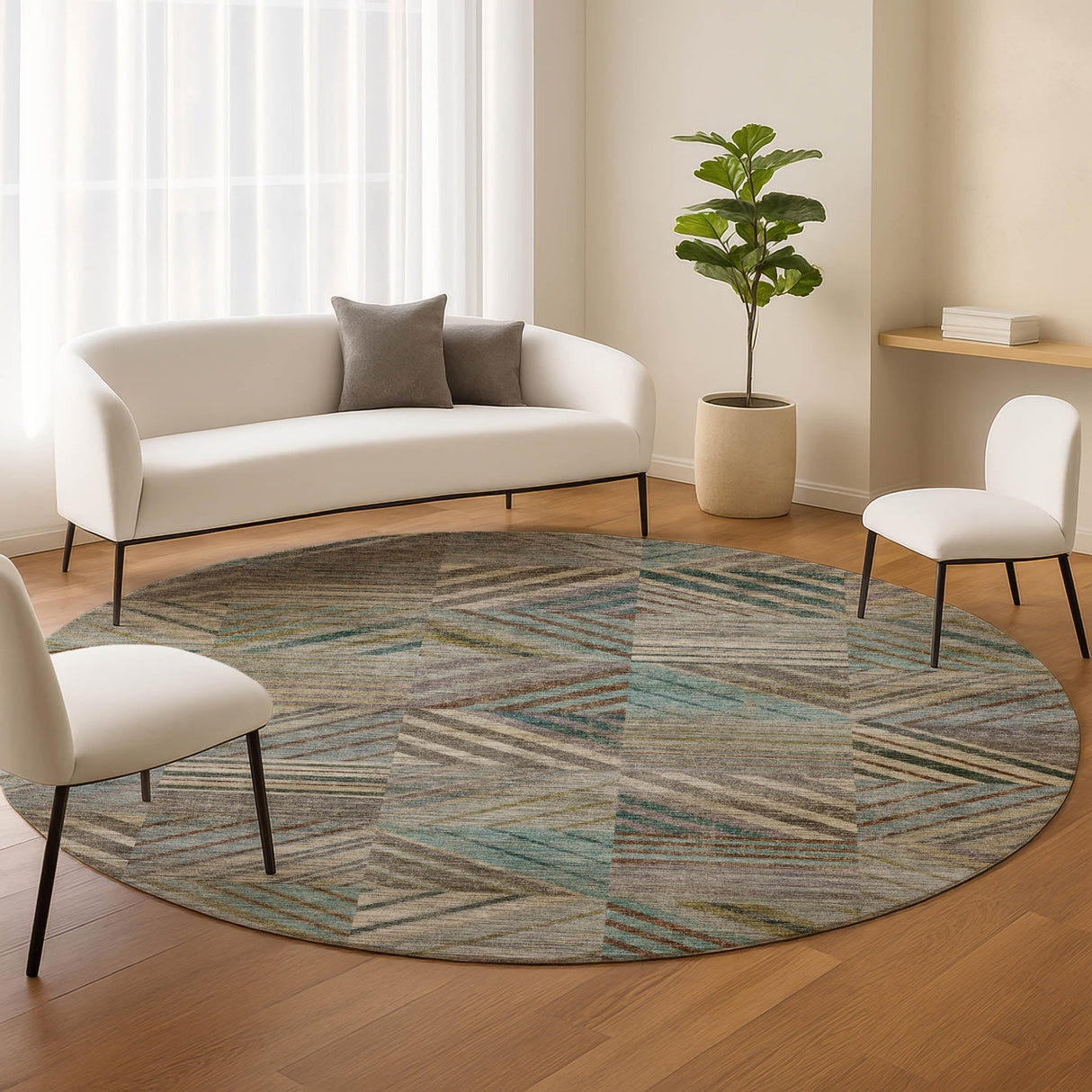Dalyn Nexus NX2 Teal Rug shown in a room