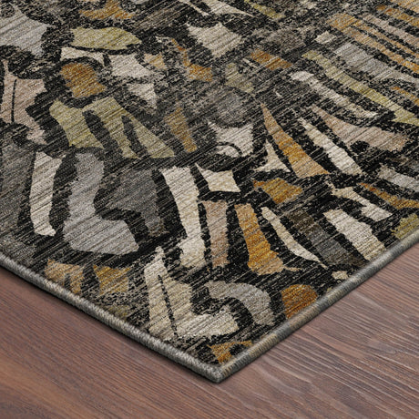 Dalyn Nexus NX3 Black Rug corner detail