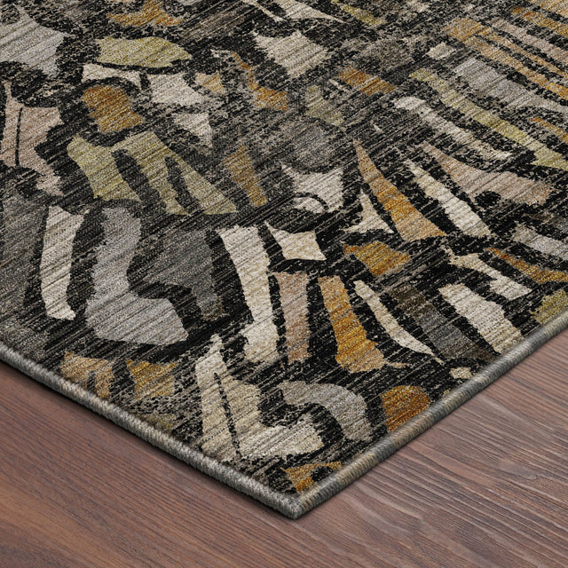 Dalyn Nexus NX3 Black Rug corner detail