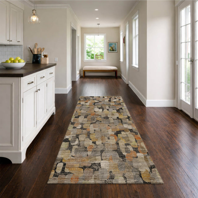 Dalyn Nexus NX4 Black Rug shown in a room