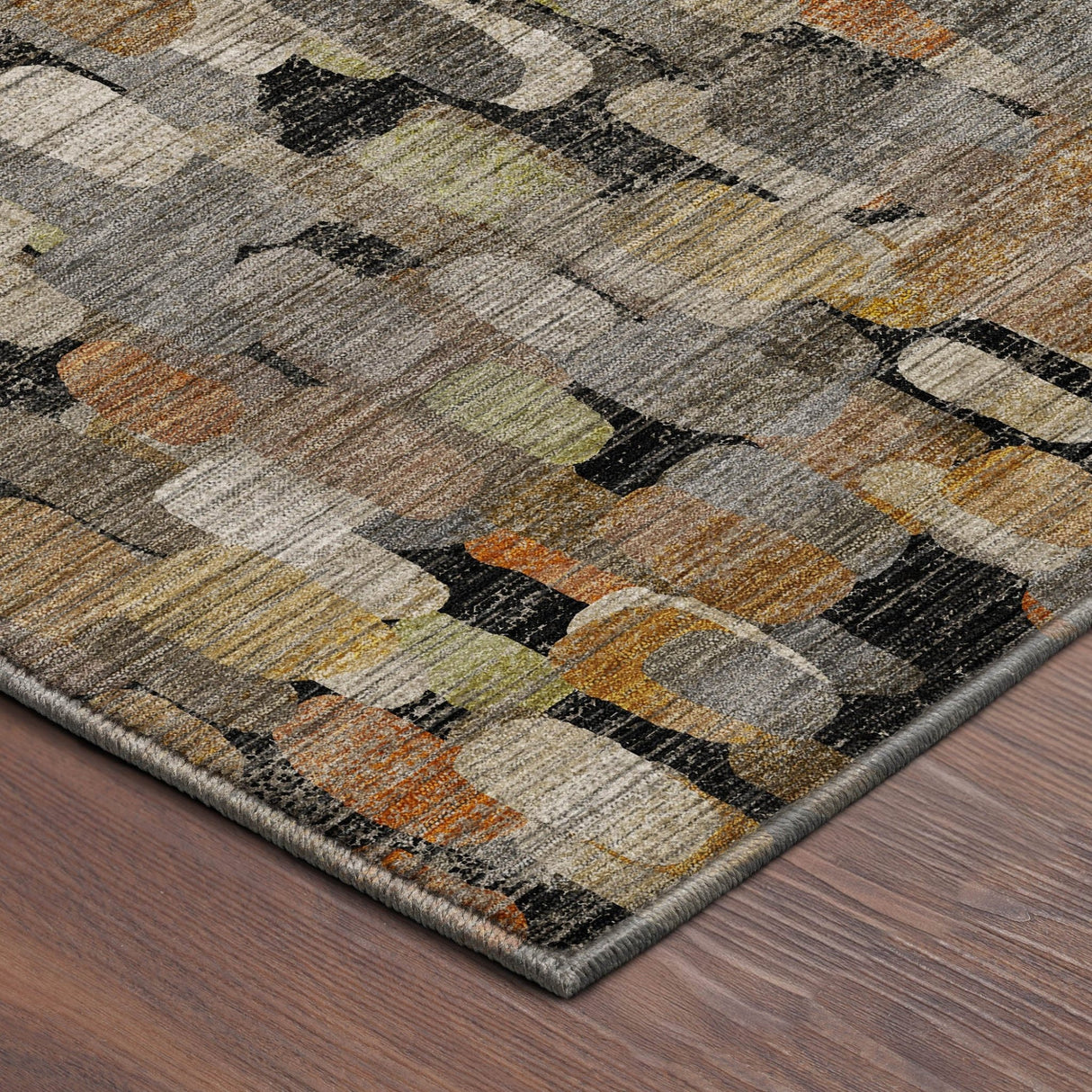 Dalyn Nexus NX4 Black Rug corner detail