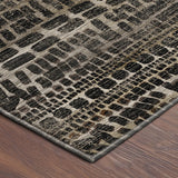Dalyn Nexus NX5 Black Rug corner detail