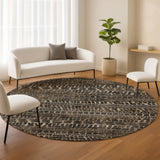 Dalyn Nexus NX5 Black Rug shown in a room