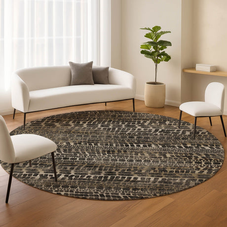 Dalyn Nexus NX5 Black Rug shown in a room