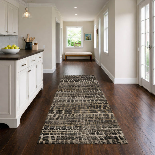 Dalyn Nexus NX5 Black Rug shown in a room
