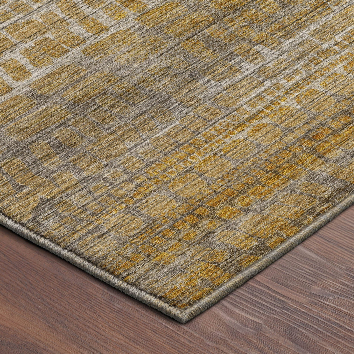 Dalyn Nexus NX5 Gold Rug corner detail