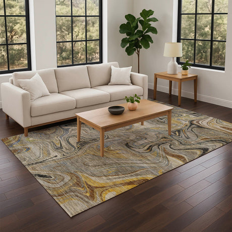 Dalyn Nexus NX6 Gray Rug shown in a room
