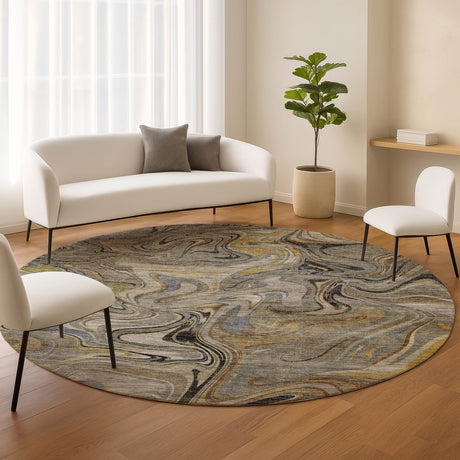 Dalyn Nexus NX6 Gray Rug shown in a room