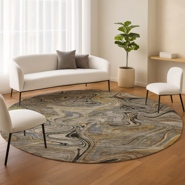 Dalyn Nexus NX6 Gray Rug shown in a room