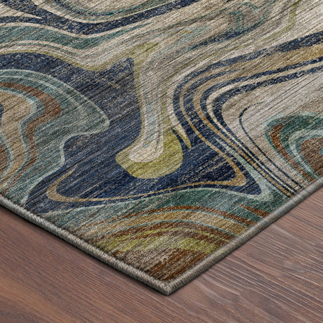 Dalyn Nexus NX6 Navy Rug corner detail