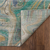Dalyn Nexus NX6 Teal Rug backing detail