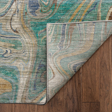 Dalyn Nexus NX6 Teal Rug backing detail