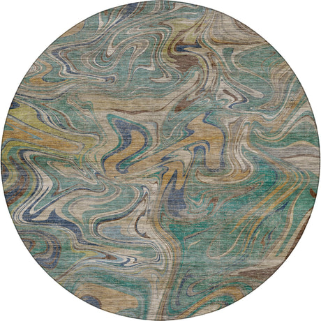 Dalyn Nexus NX6 Teal Rug round rug