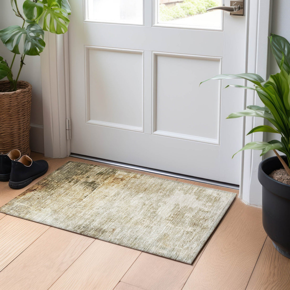 Dalyn Nouveau NV1 Linen Rug shown in a room