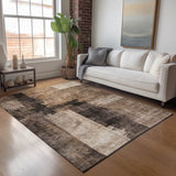 Dalyn Nouveau NV10 Brown Rug shown in a room