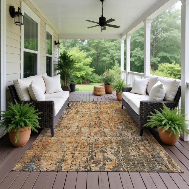 Dalyn Nouveau NV11 Copper Rug outdoor lifestyle image