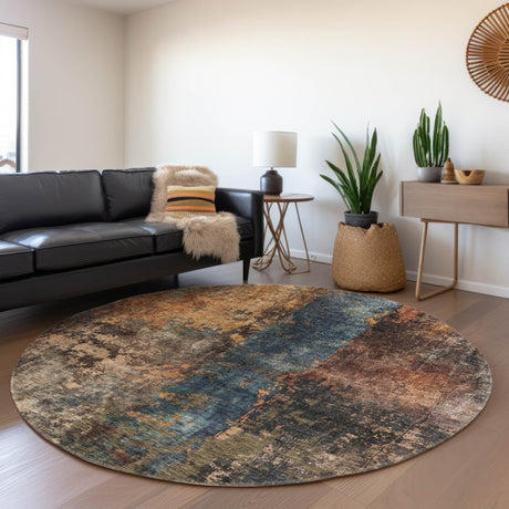 Dalyn Nouveau NV12 Blue Rug shown in a room