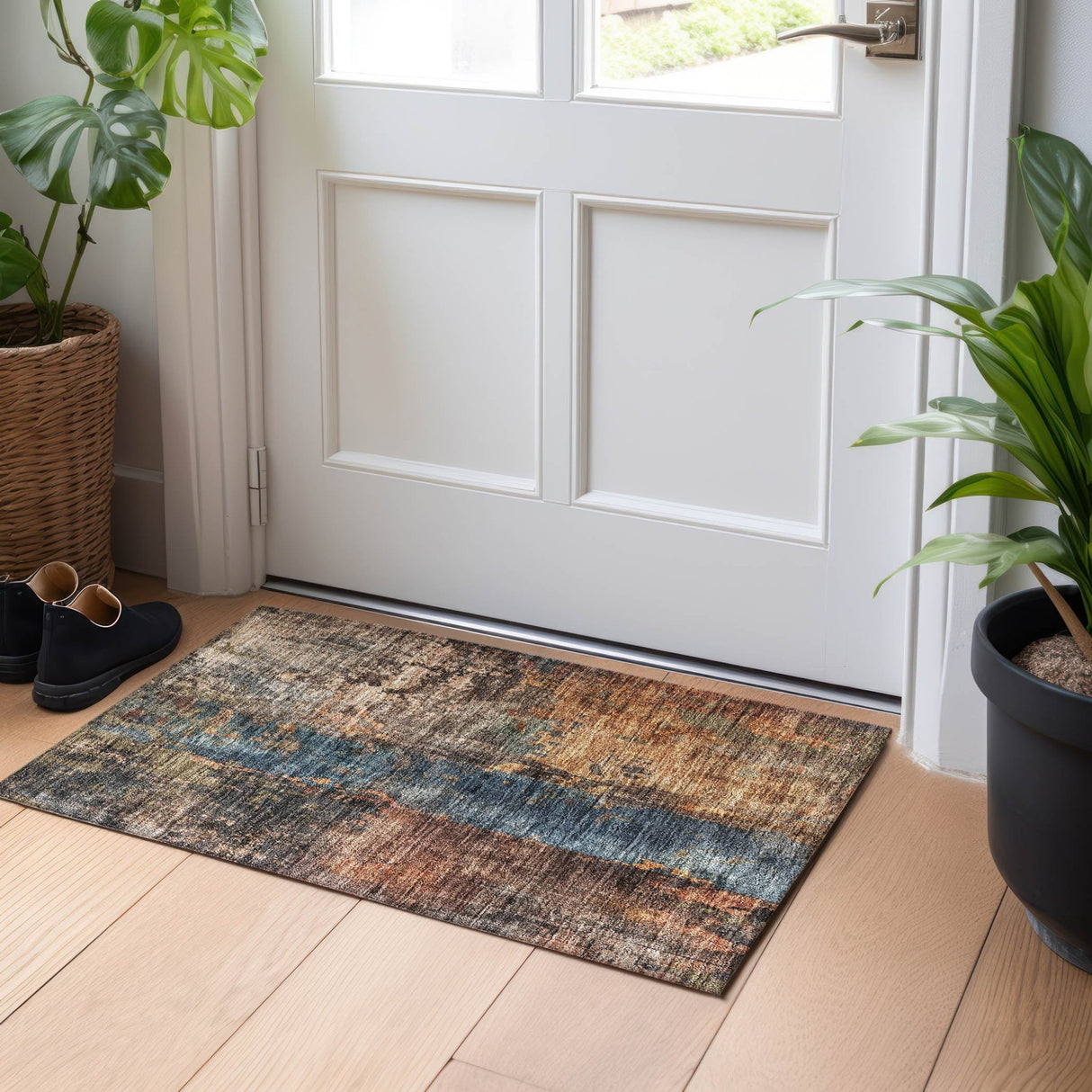 Dalyn Nouveau NV12 Blue Rug shown in a room