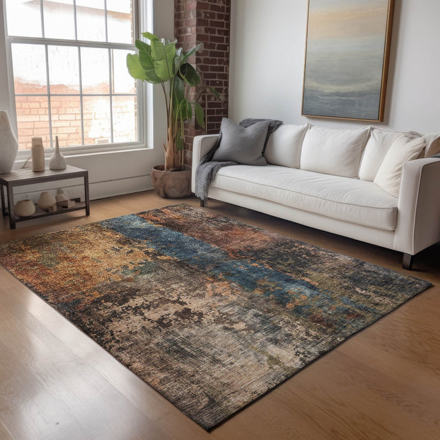 Dalyn Nouveau NV12 Blue Rug shown in a room