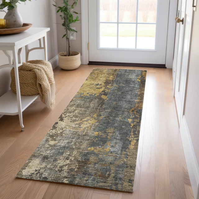 Dalyn Nouveau NV12 Gray Rug shown in a room
