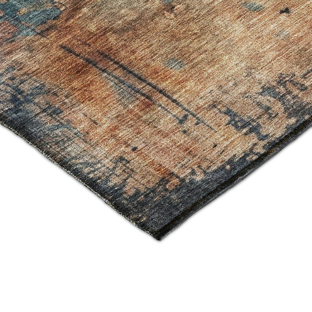 Dalyn Nouveau NV14 Teal Rug corner detail