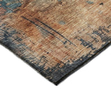 Dalyn Nouveau NV14 Teal Rug corner detail