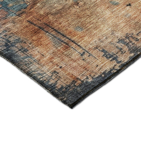 Dalyn Nouveau NV14 Teal Rug corner detail