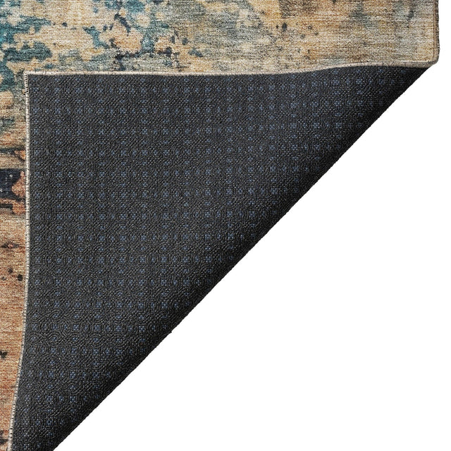 Dalyn Nouveau NV14 Teal Rug backing detail