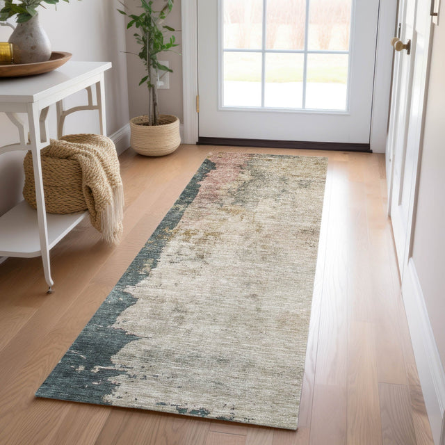Dalyn Nouveau NV15 Taupe Rug shown in a room