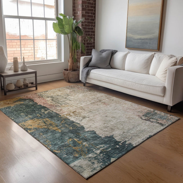 Dalyn Nouveau NV15 Taupe Rug shown in a room
