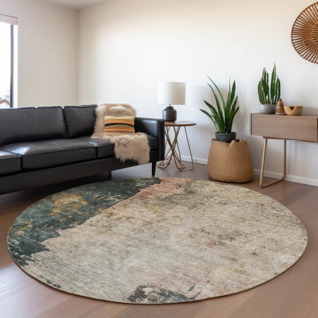 Dalyn Nouveau NV15 Taupe Rug shown in a room