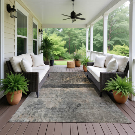Dalyn Nouveau NV16 Coffee Rug outdoor lifestyle image
